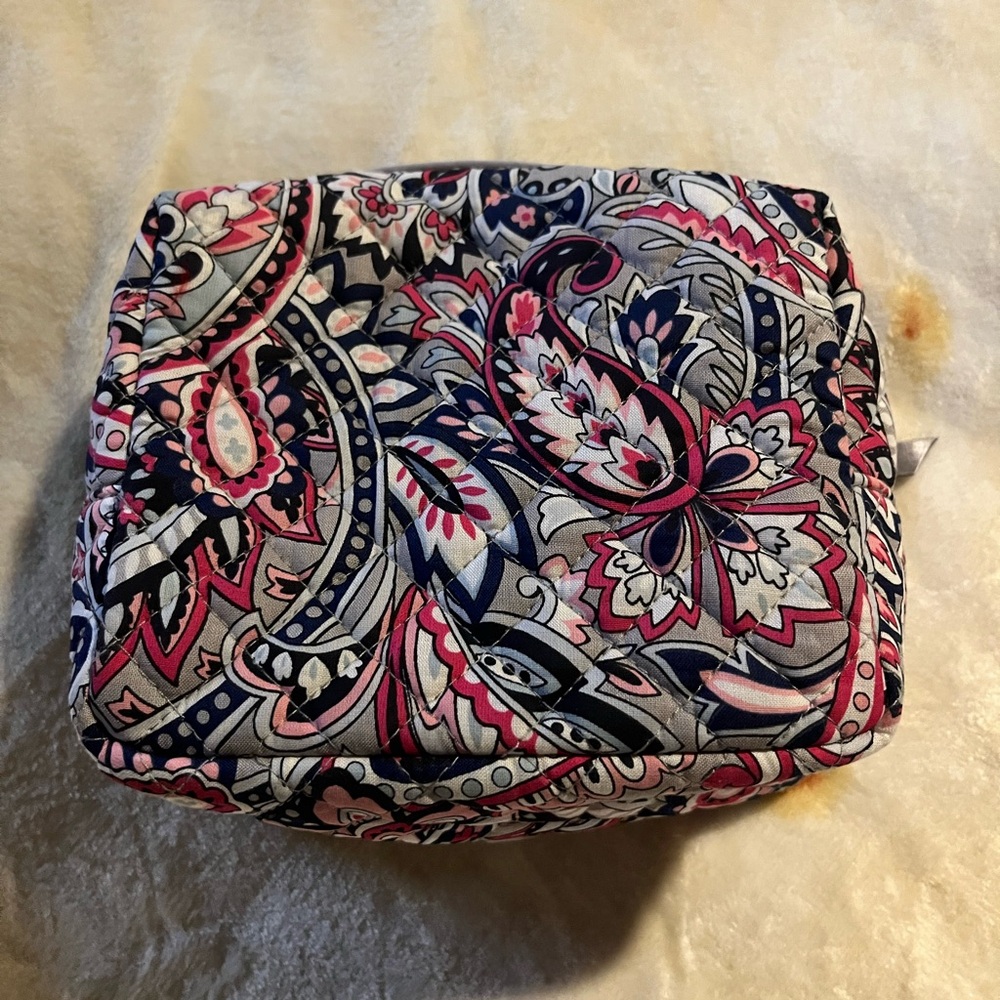 Vera Bradley Paisley Cosmetic Bag in Pink and Blue